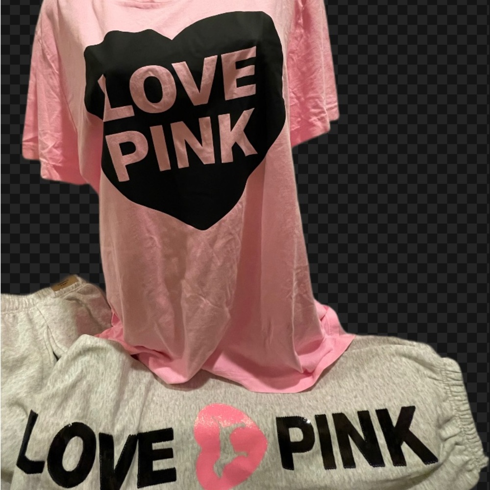 NEW VICTORIAS SECRET PINK  BLING SEQUIN SET FULL ZIP HOODIE & PANTS - Picture 3 of 15